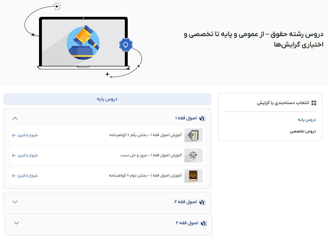 تصویر فیلم آموزش دروس رشته حقوق در فرادرس
