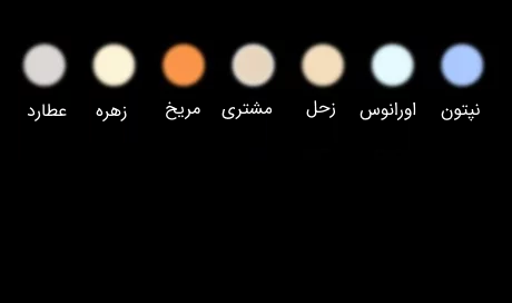 رنگ سیارات منظومه شمسی