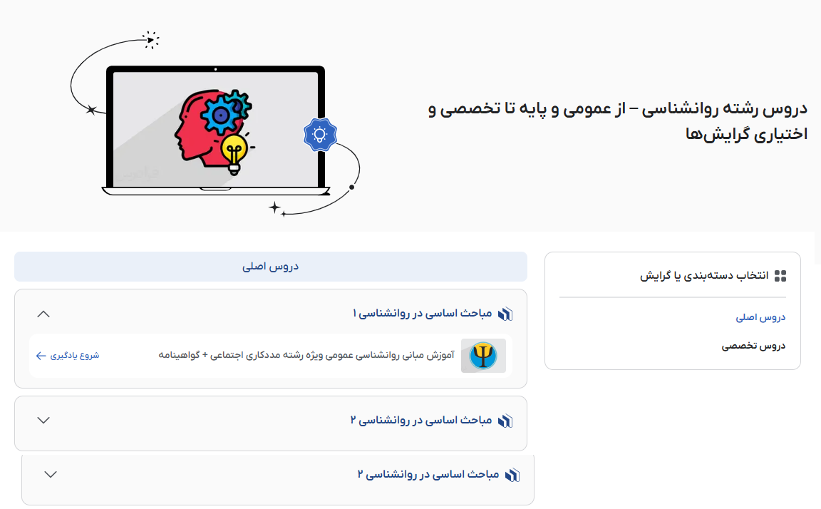 تصویر فیلم آموزش دروس روانشناسی در فرادرس