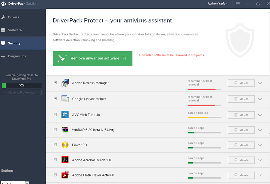 Install the driver with the solution pack driver