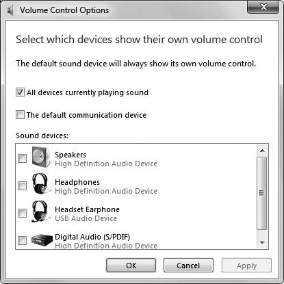 تنظیمات صدا در ویندوز 7