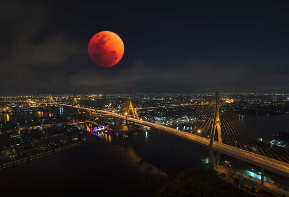 پدیده ماه قرمز در خسوف
