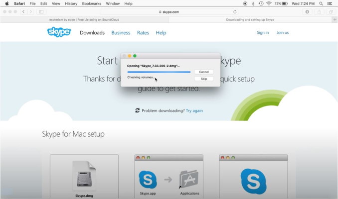 نصب اسکایپ بر روی سیستم عامل مک
