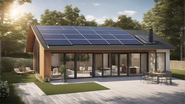 پنل های خورشیدی روی سقف خانه