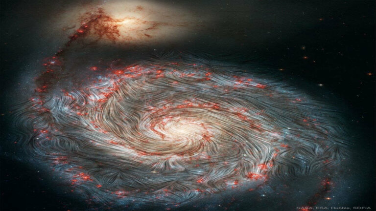 میدان مغناطیسی کهکشان گرداب &#8212; تصویر نجومی