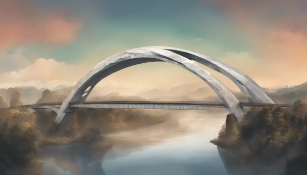 یک پل به شکل نصف بیضی