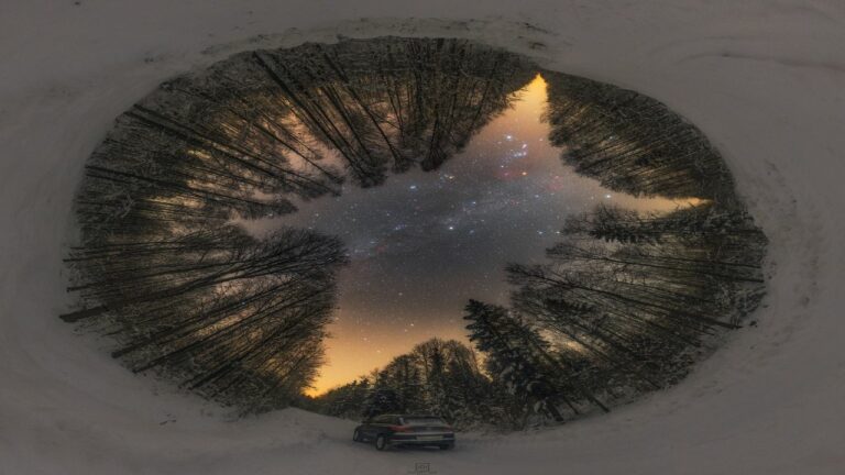 شب زمستانی نیمکره شمالی — تصویر نجومی