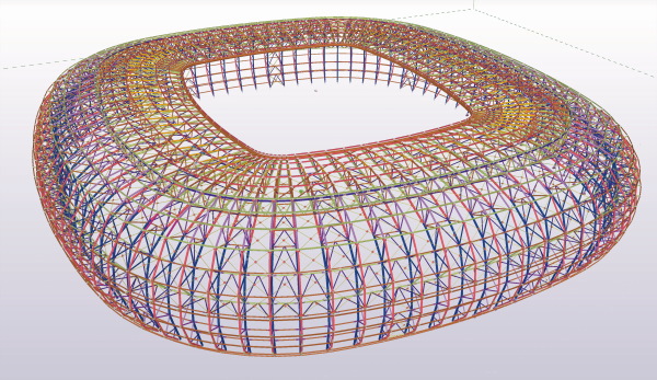 طراحی اسکلت فولادی یک استادیوم با استفاده از تکلا استراکچرز