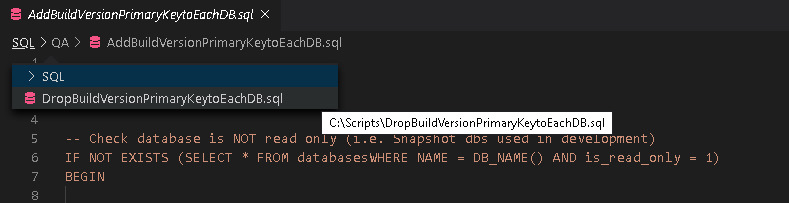 تصویر برای نمایش مثال Breadcrumb در VS Code برای آموزش Visual Studio Code‌ ارائه شده است.