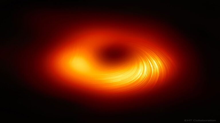 سیاه چاله مرکزی کهکشان M87 در نور قطبیده — تصویر نجومی