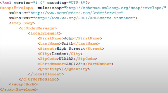 مثال پیام SOAP | نمونه کد XML یک پیام SOAP برای وب سرویس SOAP