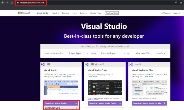 نصب Visual Studio 2019 Community‌ برای آموزش Dapper