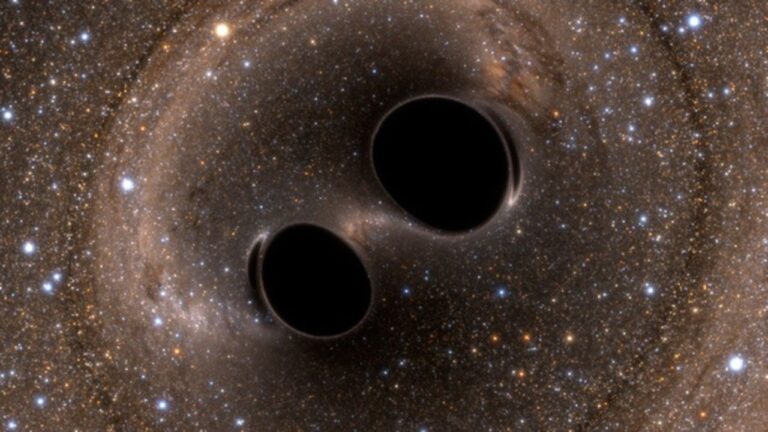 ادغام دو سیاه چاله — تصویر نجومی