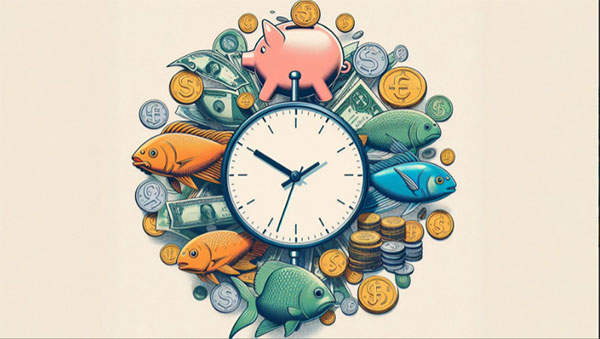 تصویری شماتیک از مفهوم ارزش زمانی پول