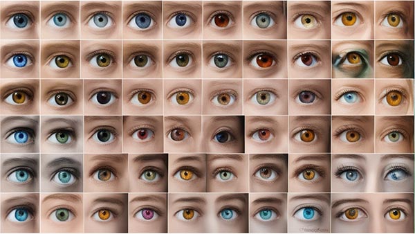 رنگ های متفاوت چشم
