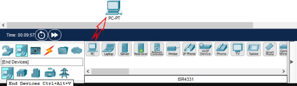تصویر مربوط به بخش افزودن دستگاه به شبکه در رابط کاربری نرم افزار Cisco Packet Tracer در آموزش نرم افزار سیسکو پکت تریسر