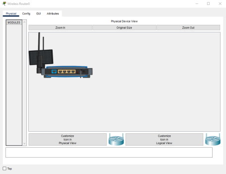 تصویر صفحه تنظیمات روتر وایرلس در برنامه پکت تریسر | آموزش نرم افزار Cisco Packet Tracer