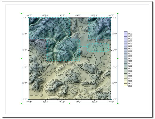 نقشه توپوگرافی فایل نمونه نرم افزار سورفر