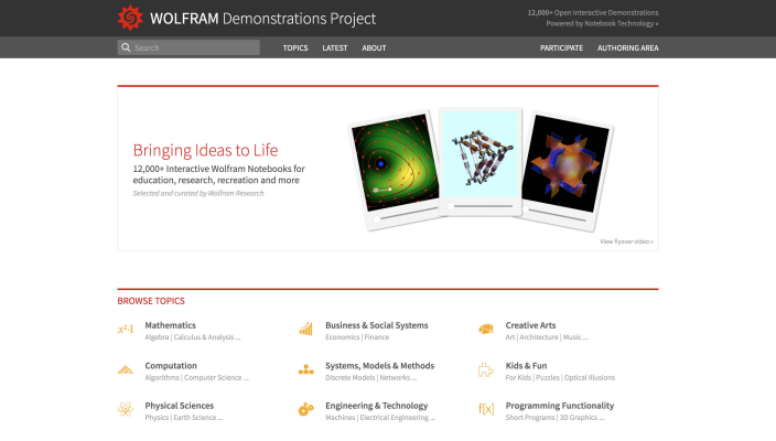 سایت Wolfram Demonstrations Project