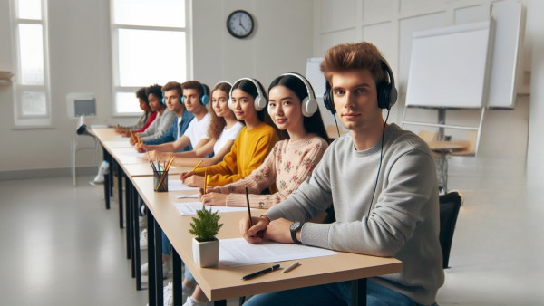 تصویر چند دانش‌آموز در جلسه امتحان