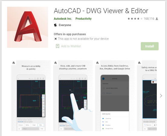 نرم افزار AutoCAD - DWG Viewer & Editor در گوگل پلی