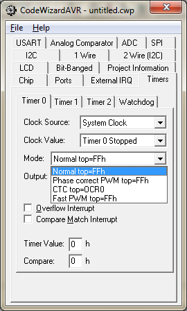 تولید pwm در کدویژن