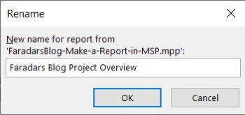 نام‌گذاری گزارش در MSP