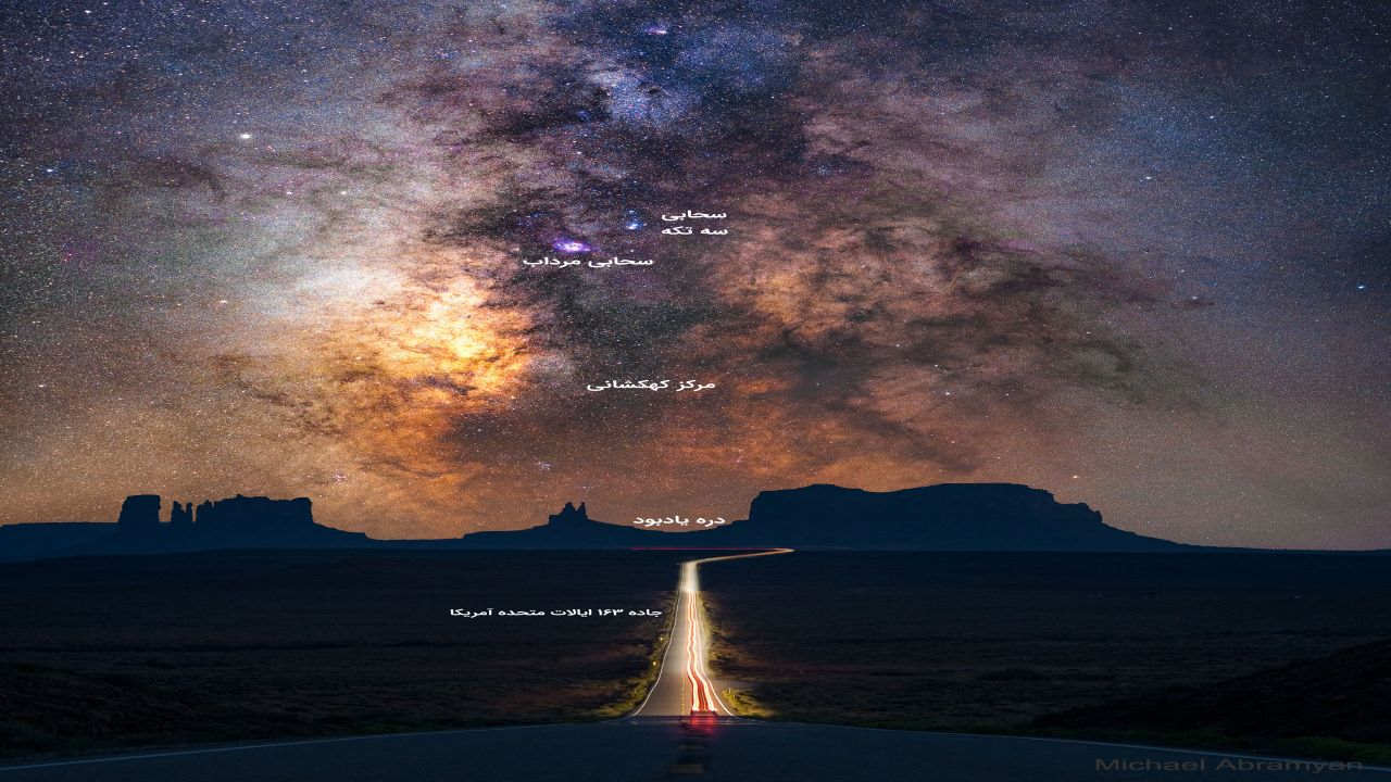 جاده ای به سوی مرکز کهکشان راه شیری — تصویر نجومی