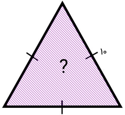 مثلث متساوی الاضلاع به ضلع 10