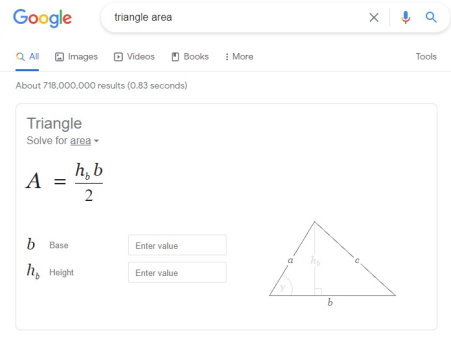محاسبه آنلاین مساحت مثلث