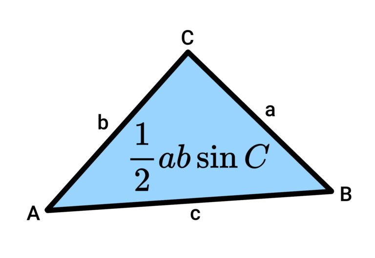مساحت مثلث با سینوس چگونه محاسبه می شود ؟ + حل تمرین و جدول فرمول ها