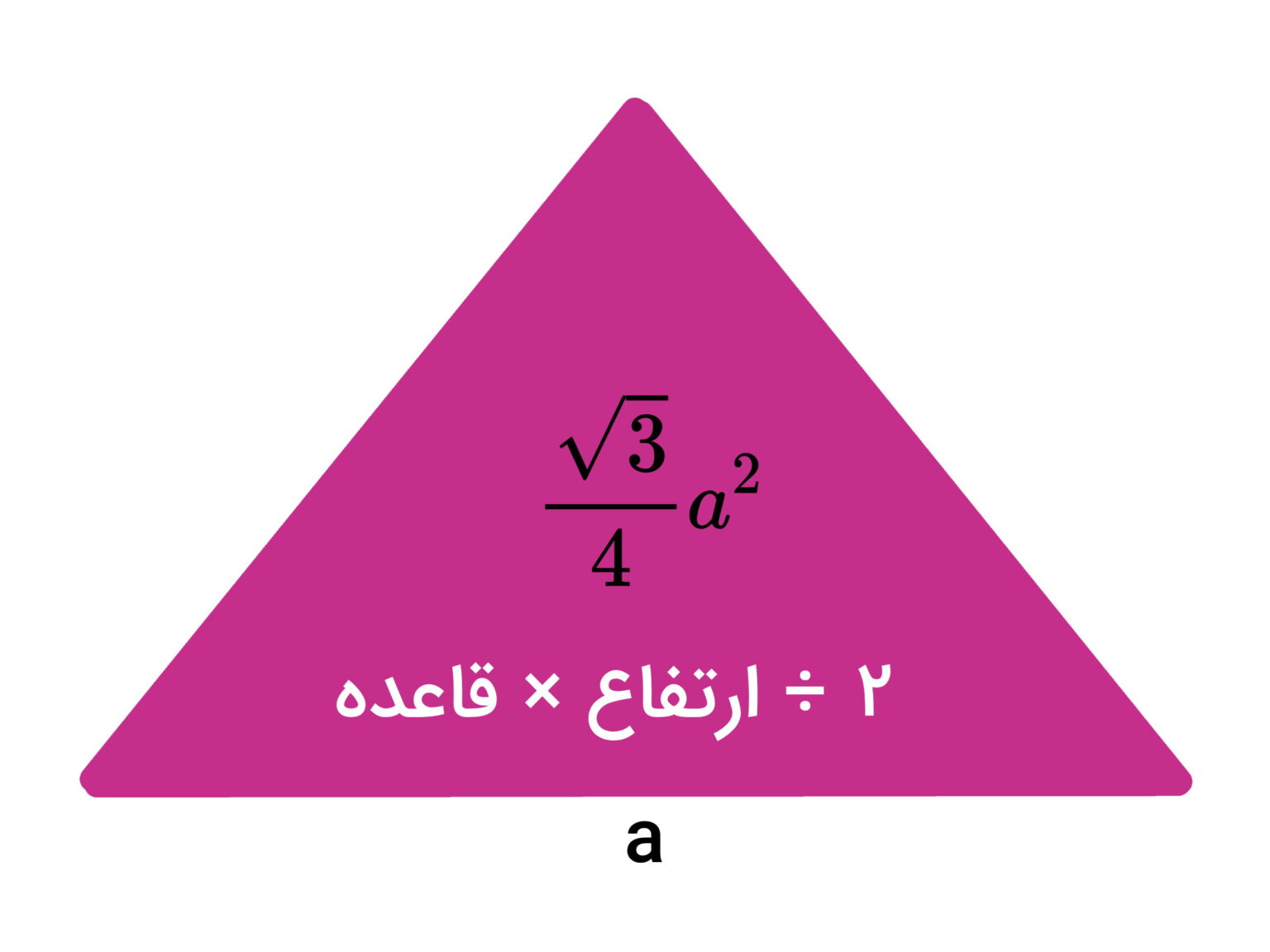 مساحت مثلث متساوی الاضلاع — حل تمرین و مثال های متنوع فرادرس مجله‌