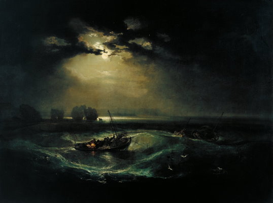 نقاشی «ماهیگیران در دریا» اثر ویلیام ترنر (یکی از هنرهای هفتگانه جهانی)