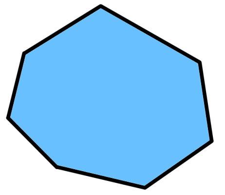 مجموع زوایای داخلی چند ضلعی محدب (هفت ضلعی محدب)