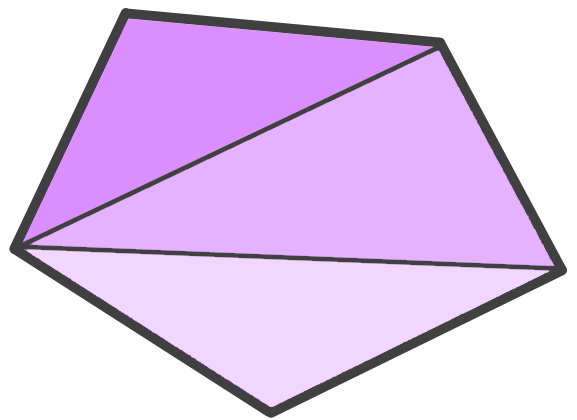تقسیم پنج ضلعی به سه مثلث