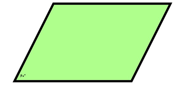متوازی الاضلاعی با یک زاویه 60 درجه با فرمول بدست آوردن مجموع زوایای داخلی چند ضلعی