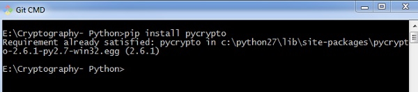 تصویر نصب افزونه PyCrypto | آموزش رمزنگاری