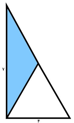 مثلث قائم الزاویه تقسیم شده به مثلث متساوی الاضلاع و متساوی الساقین