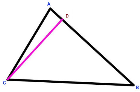 ارتفاع رسم شده مثلث با استفاده از پرگار و خط کش