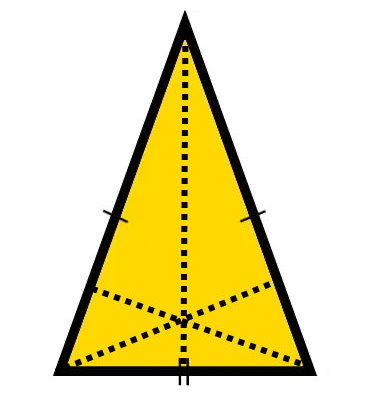 ارتفاع‌های مثلث متساوی الساقین
