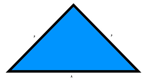 مثلثی با ضلع‌های 6، 6 و 8