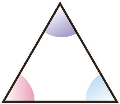 رنگ‌آمیزی و علامت‌گذاری گوشه‌های مثلث