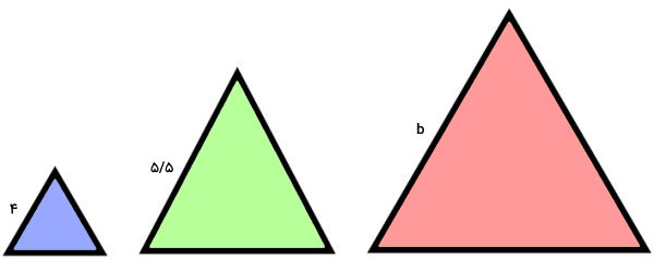 سه مثلث متساوی الاضلاع