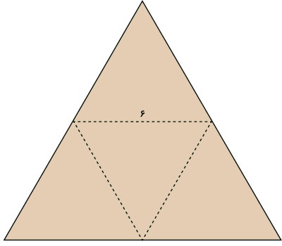 گسترده هرم مثلثی با وجه‌های متساوی الاضلاع