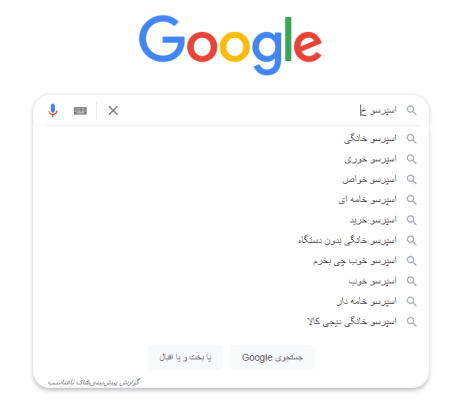 پیشنهاد کلمه کلیدی خودکار گوگل