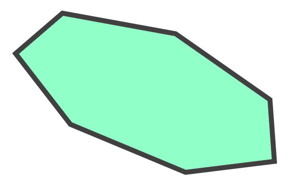 هفت ضلعی نامنتظم با فرمول مجموع زوایای داخلی چند ضلعی