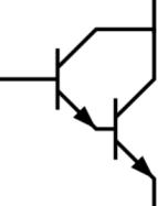 نماد ترانزیستور دارلینگتون NPN