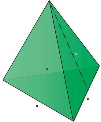 ارتفاع یکی از وجه‌های هرم مثلثی