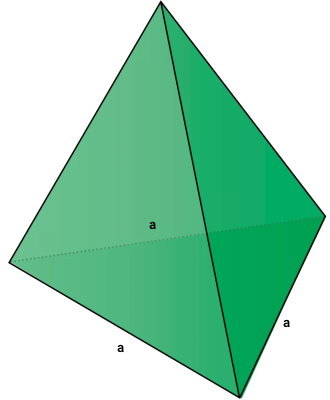 مساحت هرم با قاعده مثلث متساوی الاضلاع