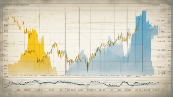 یک نمودار تحلیل تکنیکال کندل های یک سهم 